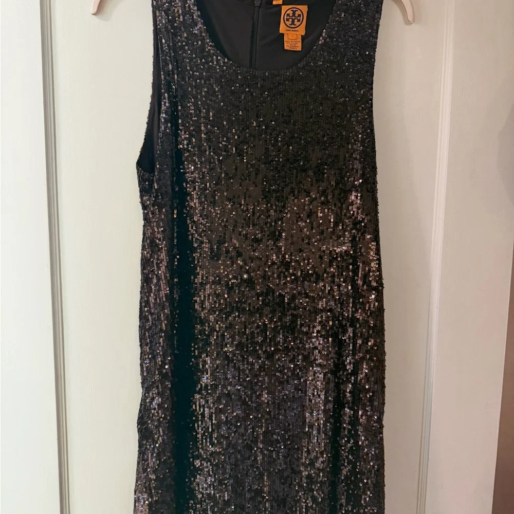 Tory Burch Brown Sequin Mini Dress
